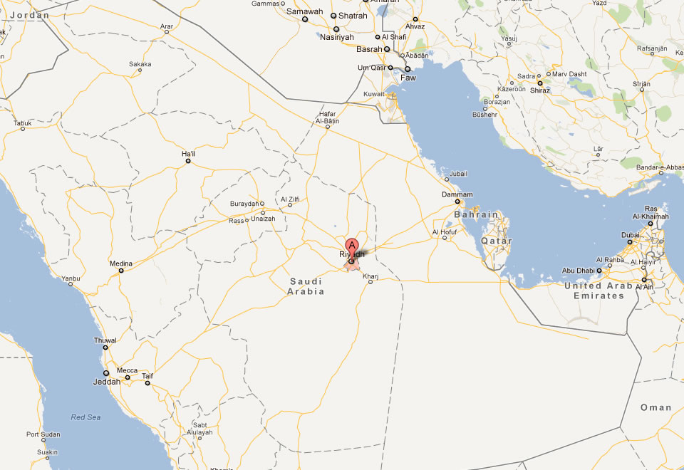 map of riyadh saudi arabia